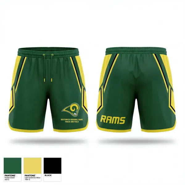 Athletic Shorts With Pockets, Southwick Regional Rams, Track & Field, Teamtime, Team time, sublimation, custom sports apparel, team uniforms, spirit wear, spiritwear, sports uniforms, custom shirts, team store, custom team store, fundraiser sports, apparel fundraiser