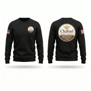 Crew Neck Sweatshirt, Chabad of Skagit County Emergency Response Team, EMS/EMT, Teamtime, Team time, sublimation, custom sports apparel, team uniforms, spirit wear, spiritwear, sports uniforms, custom shirts, team store, custom team store, fundraiser sports, apparel fundraiser