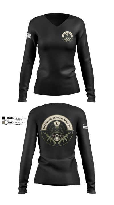 Tactical Edge personal protection 74525049 Women's Long Sleeve V-neck Shirt - 1