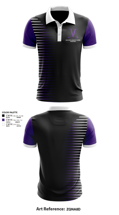 Niles North Athletics Vikings Basketball 34779783 Short Sleeve Performance Polo - 2