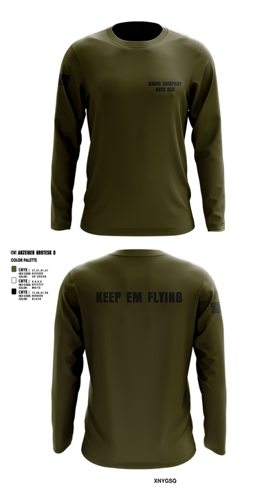 Bravo company 46th ASB 11488182 Long Sleeve Performance Shirt 2