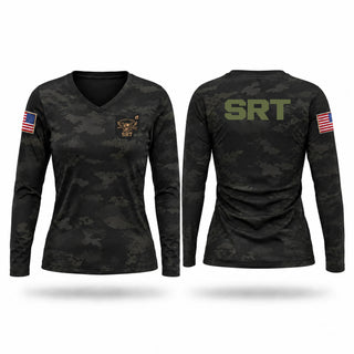 Womens Long Sleeve Vneck Shirt, ACSO SRT, Police, Teamtime, Team time, sublimation, custom sports apparel, team uniforms, spirit wear, spiritwear, sports uniforms, custom shirts, team store, custom team store, fundraiser sports, apparel fundraiser
