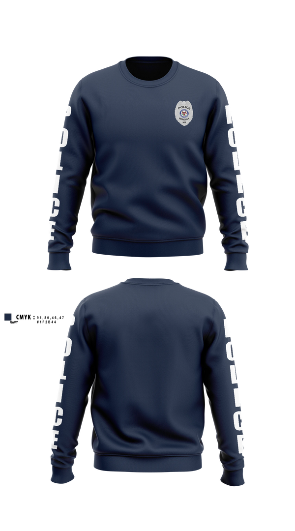 Crew Neck Sweatshirt, Winona Police Department, Police, Teamtime, Team time, sublimation, custom sports apparel, team uniforms, spirit wear, spiritwear, sports uniforms, custom shirts, team store, custom team store, fundraiser sports, apparel fundraiser