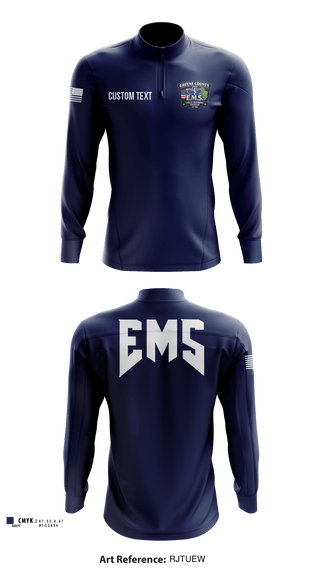Quarter Zip Jacket, Greene County EMS, EMS/EMT, Teamtime, Team time, sublimation, custom sports apparel, team uniforms, spirit wear, spiritwear, sports uniforms, custom shirts, team store, custom team store, fundraiser sports, apparel fundraiser