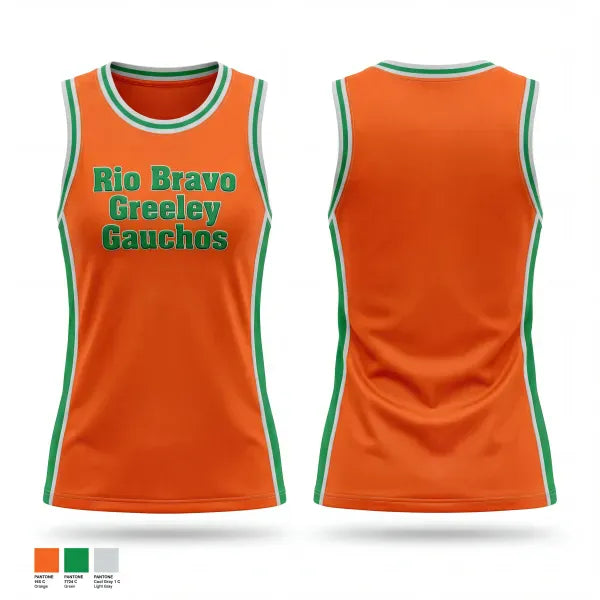 Mens Basketball Jersey, Rio Bravo Greeley Gauchos, Women's Basketball, Teamtime, Team time, sublimation, custom sports apparel, team uniforms, spirit wear, spiritwear, sports uniforms, custom shirts, team store, custom team store, fundraiser sports, apparel fundraiser