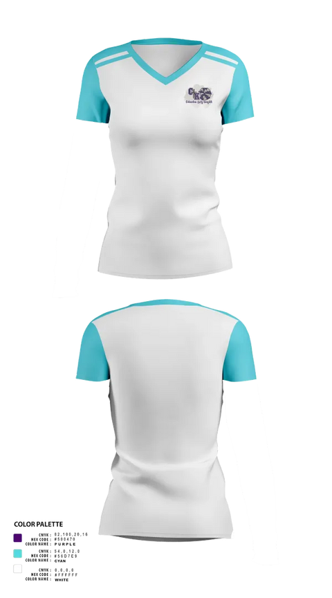 Womens Short Sleeve Vneck Shirt, Columbia Knights Football, , Teamtime, Team time, sublimation, custom sports apparel, team uniforms, spirit wear, spiritwear, sports uniforms, custom shirts, team store, custom team store, fundraiser sports, apparel fundraiser