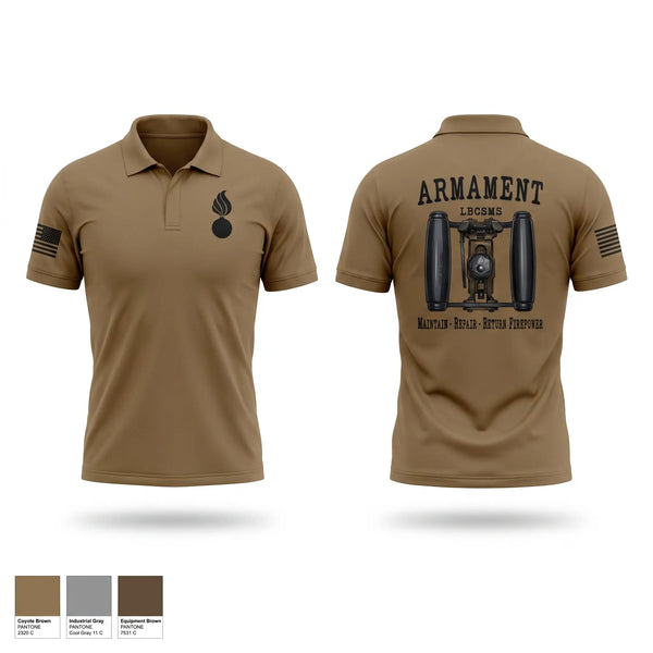 Short Sleeve Performance Polo, Armament LBCSMS, National Guard, Teamtime, Team time, sublimation, custom sports apparel, team uniforms, spirit wear, spiritwear, sports uniforms, custom shirts, team store, custom team store, fundraiser sports, apparel fundraiser