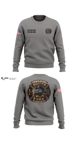 Crew Neck Sweatshirt, Tawakoni South Volunteer Fire Department, Fire Department, Teamtime, Team time, sublimation, custom sports apparel, team uniforms, spirit wear, spiritwear, sports uniforms, custom shirts, team store, custom team store, fundraiser sports, apparel fundraiser