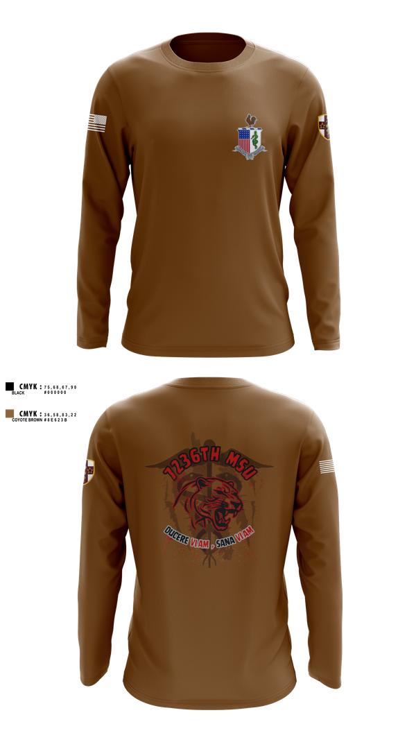 Long Sleeve Performance Shirt, 7236 Medical Support Unit, Army, Teamtime, Team time, sublimation, custom sports apparel, team uniforms, spirit wear, spiritwear, sports uniforms, custom shirts, team store, custom team store, fundraiser sports, apparel fundraiser