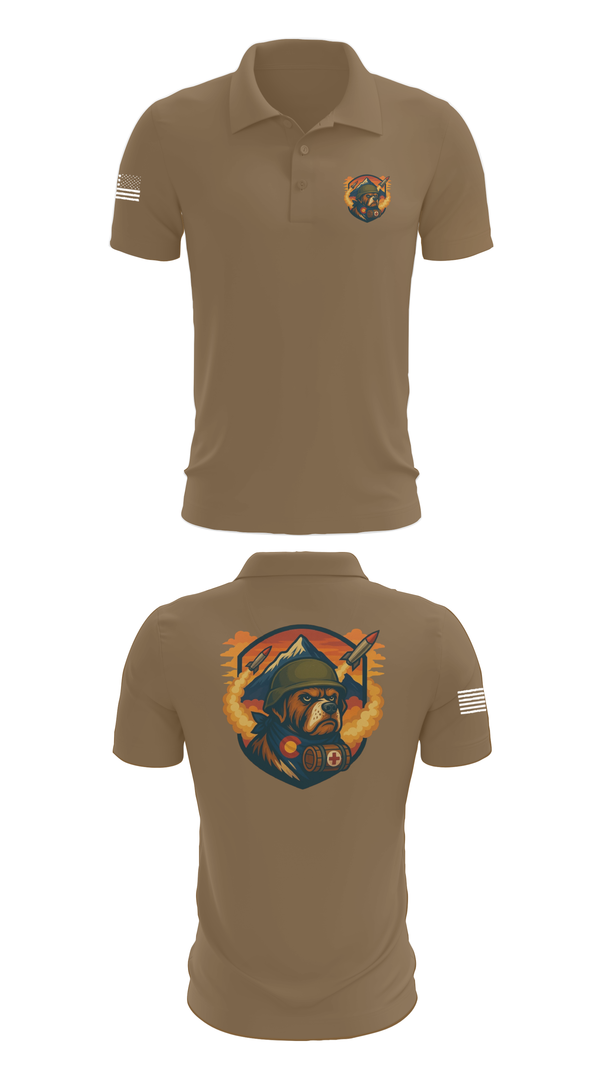 Short Sleeve Performance Polo, 10th Field Hospital (FWD), , Teamtime, Team time, sublimation, custom sports apparel, team uniforms, spirit wear, spiritwear, sports uniforms, custom shirts, team store, custom team store, fundraiser sports, apparel fundraiser
