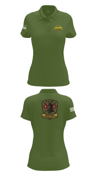 Womens Short Sleeve Performance Polo, 6-8 CAV, , Teamtime, Team time, sublimation, custom sports apparel, team uniforms, spirit wear, spiritwear, sports uniforms, custom shirts, team store, custom team store, fundraiser sports, apparel fundraiser