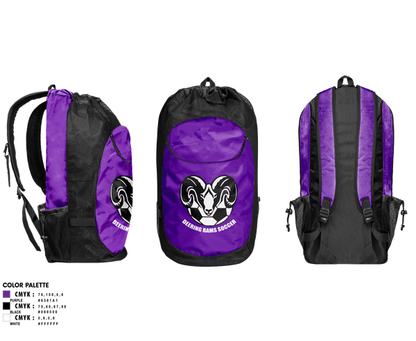 Gear Bag, Deering Rams Soccer, Men's Soccer, Teamtime, Team time, sublimation, custom sports apparel, team uniforms, spirit wear, spiritwear, sports uniforms, custom shirts, team store, custom team store, fundraiser sports, apparel fundraiser