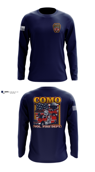 Long Sleeve Performance Shirt, Como Volunteer Fire Department, Fire Department, Teamtime, Team time, sublimation, custom sports apparel, team uniforms, spirit wear, spiritwear, sports uniforms, custom shirts, team store, custom team store, fundraiser sports, apparel fundraiser