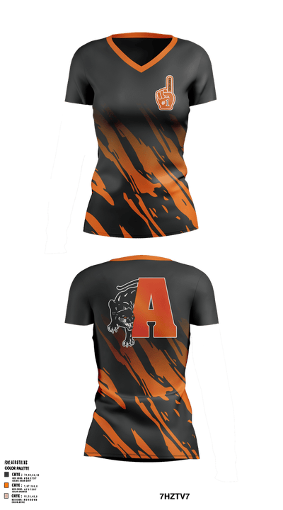 Alma panthers  Women's Short Sleeve V-neck Shirt - 1