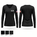 Fleming County Sheriff Women's Long Sleeve V-neck Shirt - 1