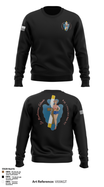 B Co. 1/114th polo Crew Neck Sweatshirt - 3