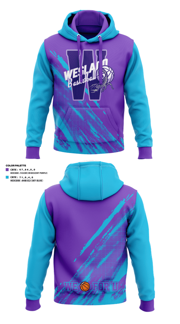Hoodie, Weslaco Scorpions, Men's Basketball, Teamtime, Team time, sublimation, custom sports apparel, team uniforms, spirit wear, spiritwear, sports uniforms, custom shirts, team store, custom team store, fundraiser sports, apparel fundraiser