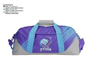 Duffle Bag, Texas Storm, Softball, Teamtime, Team time, sublimation, custom sports apparel, team uniforms, spirit wear, spiritwear, sports uniforms, custom shirts, team store, custom team store, fundraiser sports, apparel fundraiser
