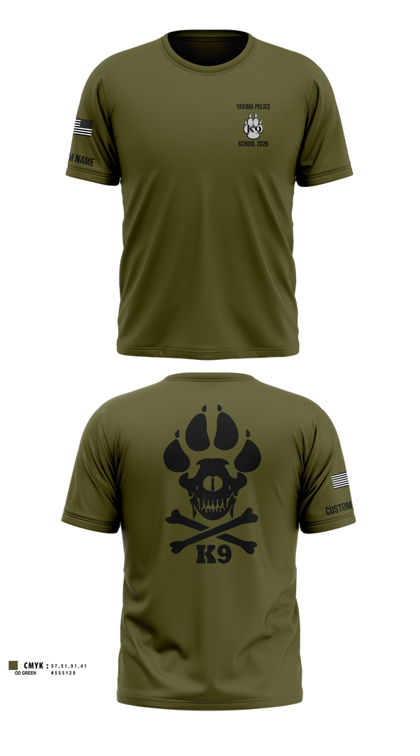 Old School Cotton Feel Shirt, Yakima Police Department K9 School, Police, Teamtime, Team time, sublimation, custom sports apparel, team uniforms, spirit wear, spiritwear, sports uniforms, custom shirts, team store, custom team store, fundraiser sports, apparel fundraiser