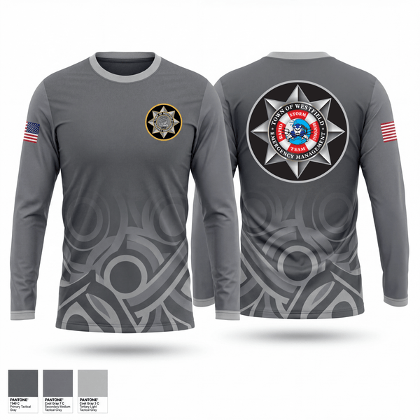 Long Sleeve Performance Shirt, WESTFIELD POLICE OEM, Police, Teamtime, Team time, sublimation, custom sports apparel, team uniforms, spirit wear, spiritwear, sports uniforms, custom shirts, team store, custom team store, fundraiser sports, apparel fundraiser