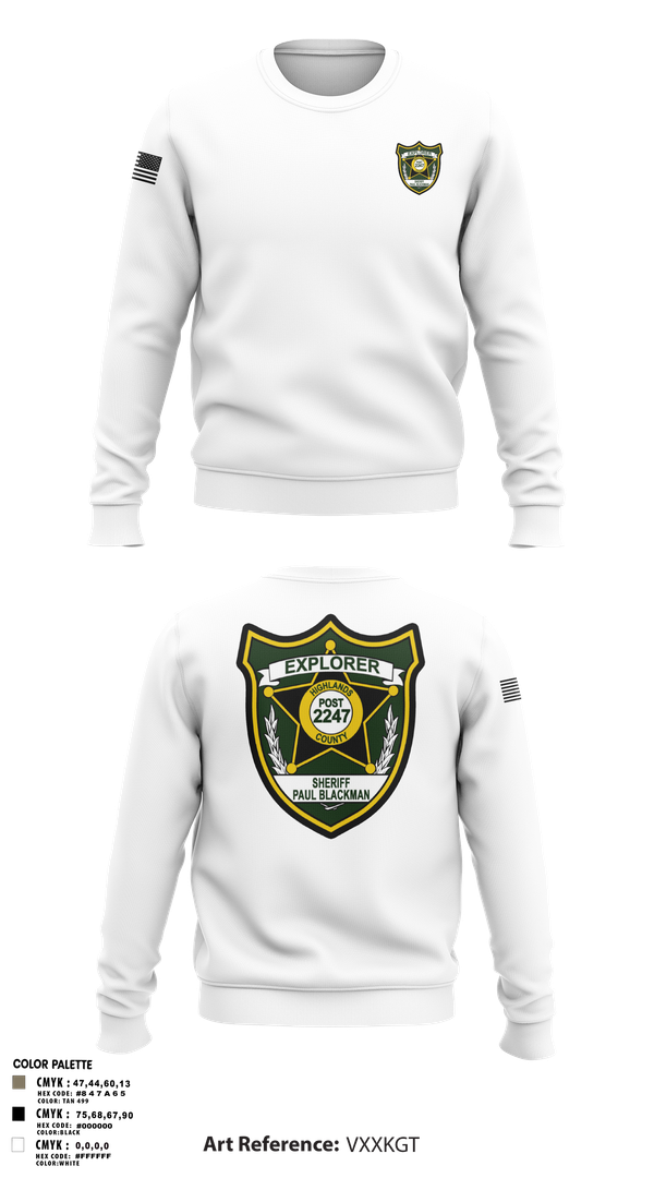 Crew Neck Sweatshirt, Explorer Post 2247, , Teamtime, Team time, sublimation, custom sports apparel, team uniforms, spirit wear, spiritwear, sports uniforms, custom shirts, team store, custom team store, fundraiser sports, apparel fundraiser