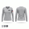 vertical deployment Women's Long Sleeve V-neck Shirt - 1
