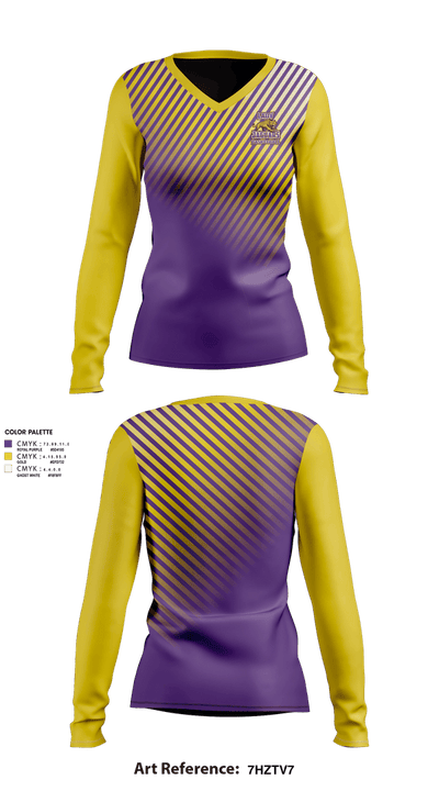 JAG Lady Jaguars 76384797 Women's Long Sleeve V-neck Shirt - 1
