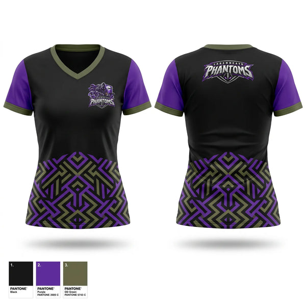 Womens Short Sleeve Vneck Shirt, Lakenheath Phantoms, , Teamtime, Team time, sublimation, custom sports apparel, team uniforms, spirit wear, spiritwear, sports uniforms, custom shirts, team store, custom team store, fundraiser sports, apparel fundraiser
