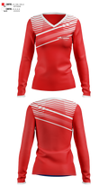 Erwin Warrior Golf 24316169 Women's Long Sleeve V-neck Shirt - 100