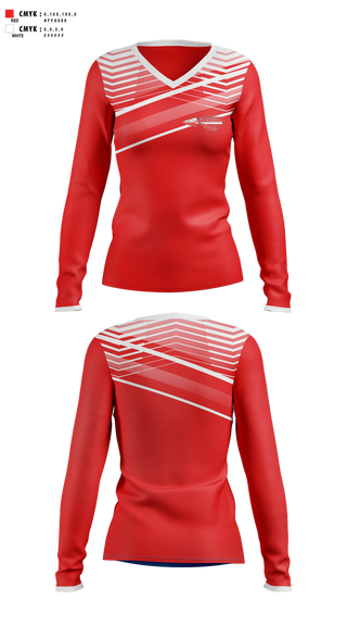 Womens Long Sleeve Vneck Shirt, Erwin Warrior Golf, Golf, Teamtime, Team time, sublimation, custom sports apparel, team uniforms, spirit wear, spiritwear, sports uniforms, custom shirts, team store, custom team store, fundraiser sports, apparel fundraiser