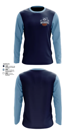 Long Sleeve Performance Shirt, Midwest Wildcats, Women's Basketball, Teamtime, Team time, sublimation, custom sports apparel, team uniforms, spirit wear, spiritwear, sports uniforms, custom shirts, team store, custom team store, fundraiser sports, apparel fundraiser