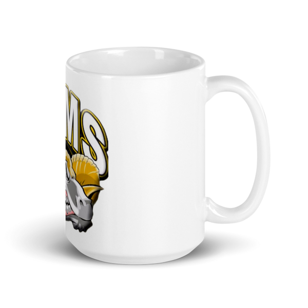 Brogden Rams 7424037 White Glossy Mug - Large