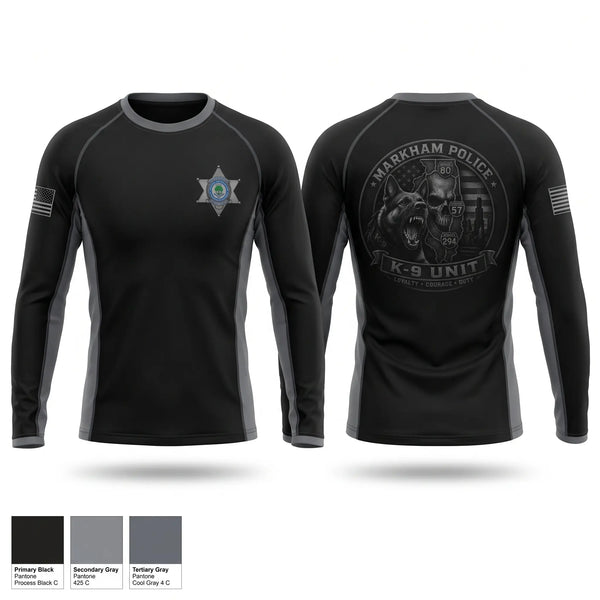 Long Sleeve Performance Shirt, Markham Police K-9 Unit, Police, Teamtime, Team time, sublimation, custom sports apparel, team uniforms, spirit wear, spiritwear, sports uniforms, custom shirts, team store, custom team store, fundraiser sports, apparel fundraiser