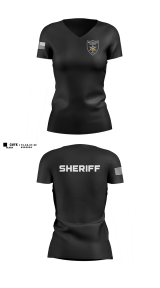 Womens Short Sleeve Vneck Shirt, Wetzel County Sheriff, Police, Teamtime, Team time, sublimation, custom sports apparel, team uniforms, spirit wear, spiritwear, sports uniforms, custom shirts, team store, custom team store, fundraiser sports, apparel fundraiser