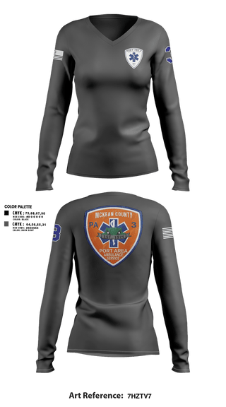 Womens Long Sleeve Vneck Shirt, PAAS, EMS/EMT, Teamtime, Team time, sublimation, custom sports apparel, team uniforms, spirit wear, spiritwear, sports uniforms, custom shirts, team store, custom team store, fundraiser sports, apparel fundraiser