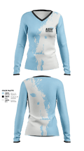 ADW 21243144 Women's Long Sleeve V-neck Shirt - 1