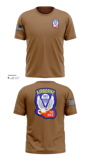 Old School Cotton Feel Shirt, 1st Battalion 503rd Infantry Regiment, , Teamtime, Team time, sublimation, custom sports apparel, team uniforms, spirit wear, spiritwear, sports uniforms, custom shirts, team store, custom team store, fundraiser sports, apparel fundraiser