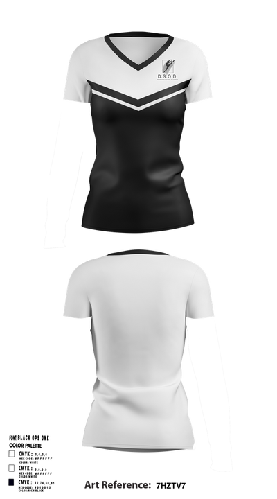 Deborah's School of Dance 51031298 Women's Short Sleeve V-neck Shirt - 1
