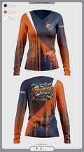 Lady Broncos 84710357 Women's Long Sleeve V-neck Shirt - 1