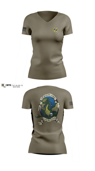 Womens Short Sleeve Vneck Shirt, 4-108th DET 1, Army, Teamtime, Team time, sublimation, custom sports apparel, team uniforms, spirit wear, spiritwear, sports uniforms, custom shirts, team store, custom team store, fundraiser sports, apparel fundraiser