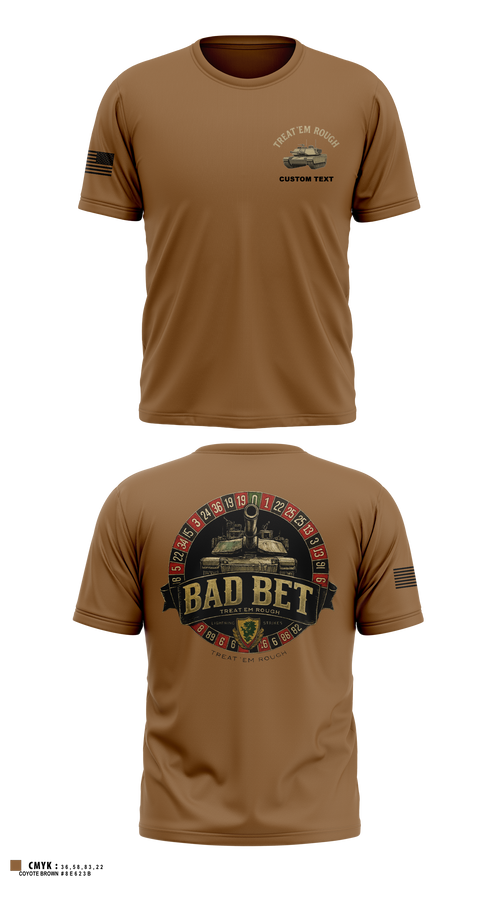 Short Sleeve Performance Shirt, BadBet Company, 2-12CAV, Army, Teamtime, Team time, sublimation, custom sports apparel, team uniforms, spirit wear, spiritwear, sports uniforms, custom shirts, team store, custom team store, fundraiser sports, apparel fundraiser