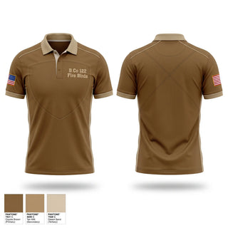 Short Sleeve Performance Polo, B Co 122 Fire Birds, Army, Teamtime, Team time, sublimation, custom sports apparel, team uniforms, spirit wear, spiritwear, sports uniforms, custom shirts, team store, custom team store, fundraiser sports, apparel fundraiser