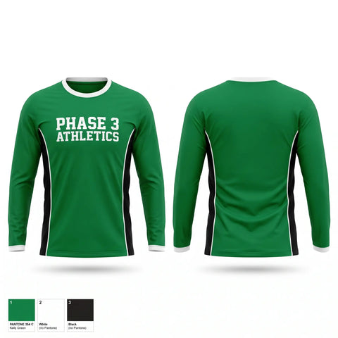 Long Sleeve Performance Shirt, Phase 3 Athletics, Track & Field, Teamtime, Team time, sublimation, custom sports apparel, team uniforms, spirit wear, spiritwear, sports uniforms, custom shirts, team store, custom team store, fundraiser sports, apparel fundraiser