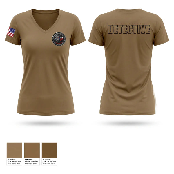 Womens Short Sleeve Vneck Shirt, Robstown OCU Gang Unit, Police, Teamtime, Team time, sublimation, custom sports apparel, team uniforms, spirit wear, spiritwear, sports uniforms, custom shirts, team store, custom team store, fundraiser sports, apparel fundraiser