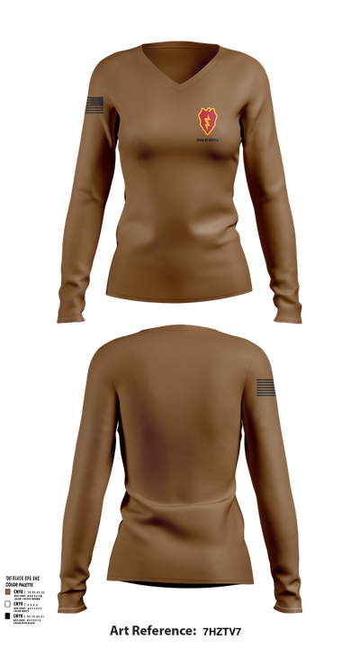 3-7 FA 51626148 Women's Long Sleeve V-neck Shirt - 101
