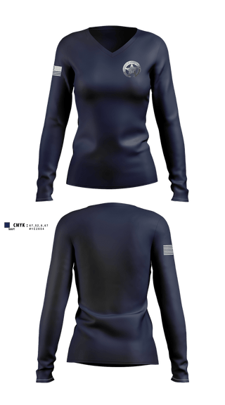 Womens Long Sleeve Vneck Shirt, 2nd city Constable's office, Police, Teamtime, Team time, sublimation, custom sports apparel, team uniforms, spirit wear, spiritwear, sports uniforms, custom shirts, team store, custom team store, fundraiser sports, apparel fundraiser