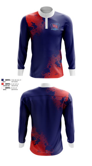 Quarter Zip Jacket, MB Sports Academy, Golf, Teamtime, Team time, sublimation, custom sports apparel, team uniforms, spirit wear, spiritwear, sports uniforms, custom shirts, team store, custom team store, fundraiser sports, apparel fundraiser