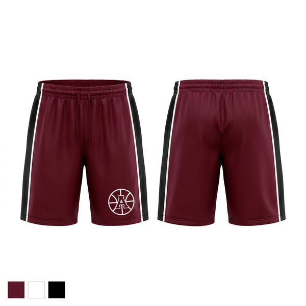 Athletic Shorts With Pockets, Auburn Maroons, Men's Basketball, Teamtime, Team time, sublimation, custom sports apparel, team uniforms, spirit wear, spiritwear, sports uniforms, custom shirts, team store, custom team store, fundraiser sports, apparel fundraiser
