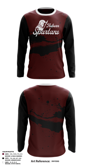 Long Sleeve Performance Shirt, Auburn Spartans, , Teamtime, Team time, sublimation, custom sports apparel, team uniforms, spirit wear, spiritwear, sports uniforms, custom shirts, team store, custom team store, fundraiser sports, apparel fundraiser