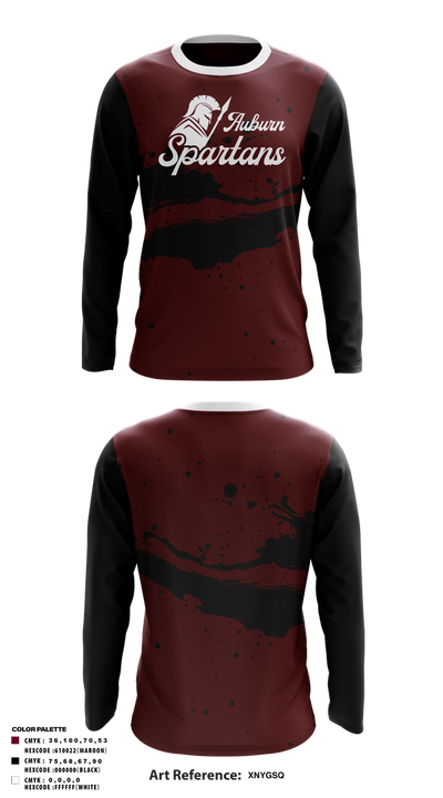 Auburn Spartans 93262128 Long Sleeve Performance Shirt 2